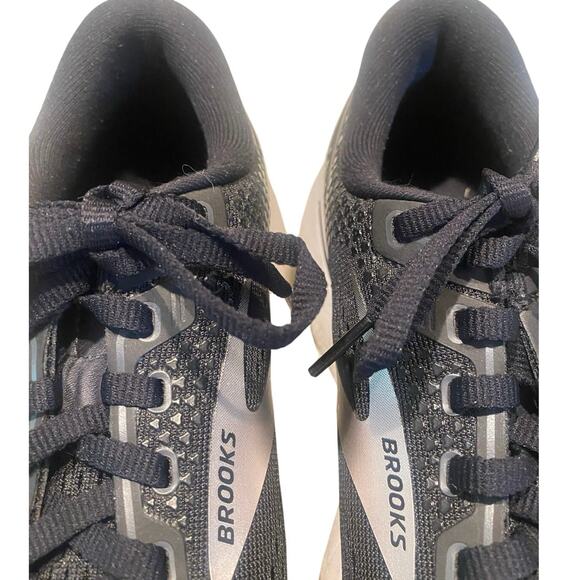 Brooks "Ghost 14" Women's Running Sneaker, Black/Silver, 7.5, #1203561D057 Wide - Picture 4 of 10